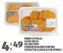 Vivo Supermercati Panati di pollo gusto ricco offerta