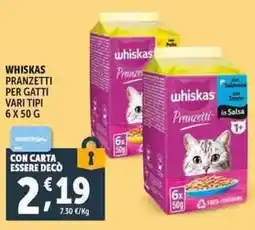 Deco Supermercati Whiskas Pranzetti per gatti offerta