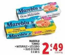 Deco Supermercati Mareblu tonno naturale leggero offerta