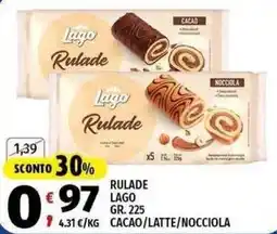 Vivo Supermercati Rulade Lago offerta