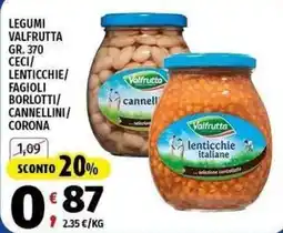 Vivo Supermercati Legumi Valfrutta offerta