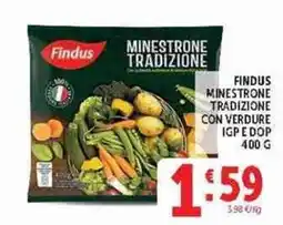 Deco Supermercati Findus minestrone tradizione con verdure igp e dop offerta