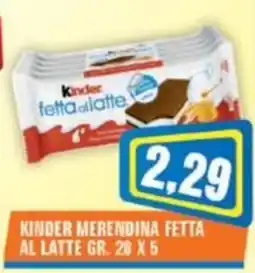 Punto Vigas Kinder merendina fetta al latte offerta