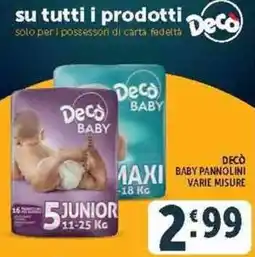 Deco Supermercati Decò Baby pannolini offerta