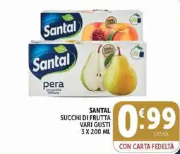 Deco Supermercati Santal succhi di frutta vari gusti offerta