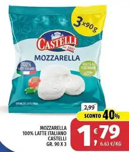 Vivo Supermercati Mozzarella Castelli offerta
