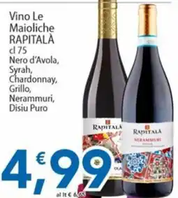 Sidis Vino Le Maioliche Rapitalà offerta