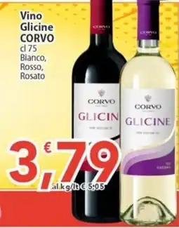 Sidis Vino Glicine Corvo Bianco, Rosso, Rosato offerta