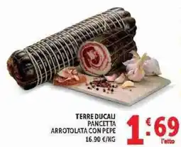 Deco Supermercati Terre Ducali Pancetta Arrotolata con Pepe offerta