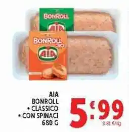 Deco Supermercati AIA Bonroll classico con spinaci offerta