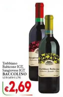 D'Italy Trebbiano Rubicone IGT, Sangiovese IGT Baccolino offerta