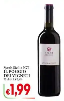 D'Italy Syrah Sicilia IGT Il Poggio dei Vigneti offerta