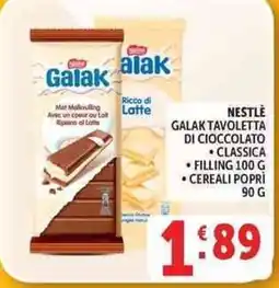 Deco Supermercati Galak Tavoletta di Cioccolato Classica offerta