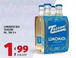 Vivo Supermercati Limonata bio Tassoni offerta