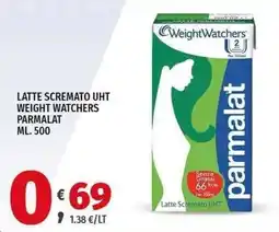 Vivo Supermercati Latte Sremato UHT Weight Watchers Parmalat offerta