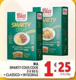 Deco Supermercati Bia Smarty Cous Cous Classico Integrale offerta