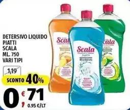 Vivo Supermercati Detersivo liquido piatti Scala offerta