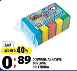 Vivo Supermercati 5 spugne abrasive Minerva Splendida offerta
