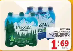 Deco Supermercati Levissima acqua minerale naturale frizzante offerta