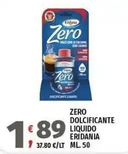 Vivo Supermercati Zero dolcificante liquido Eridania offerta