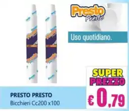 Euroshop Presto Presto Bicchieri offerta