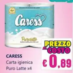 Euroshop Caress Carta igienica Puro Latte offerta