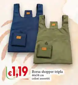 D'Italy Borsa shopper tripla offerta