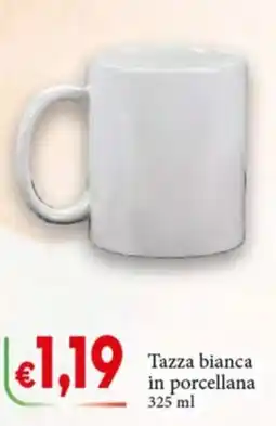 D'Italy Tazza bianca in porcellana offerta