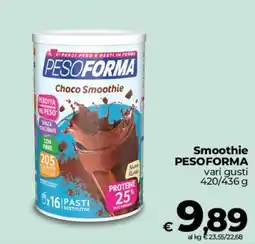 Ipercoop Radenza Smoothie Pesoforma offerta