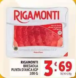 Deco Supermercati Rigamonti bresaola punta d'anca igp offerta