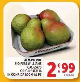 Deco Supermercati Almaverde bio pere williams offerta