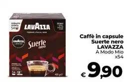 Ipercoop Radenza Caffè in capsule Suerte nero LAVAZZA A Modo Mio offerta