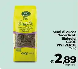 Ipercoop Radenza Semi di Zucca Decorticati Biologici Vivi Verde offerta