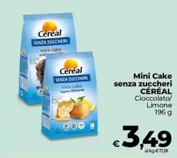 Ipercoop Radenza Mini Cake senza zuccheri Céréal offerta