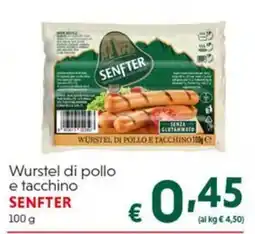 DiMeglio Wurstel di pollo e tacchino SENFTER offerta