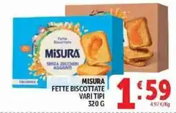 Deco Supermercati Misura fette biscottate vari tipi offerta