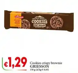 D'Italy Cookies crispy brownie Griesson offerta