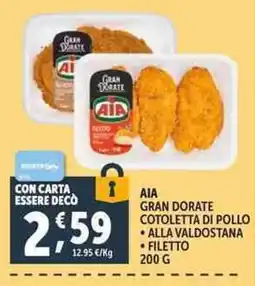 Deco Supermercati Aia gran dorate cotoletta di pollo offerta