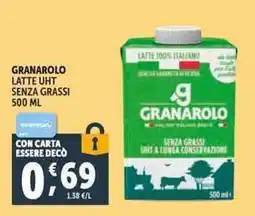 Deco Supermercati Latte UHT senza grassi Granarolo offerta