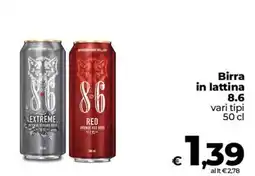 Ipercoop Radenza Birra in lattina 8.6 offerta