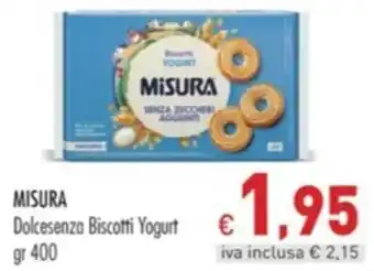 Misura Dolcesenza Biscotti Yogurt
