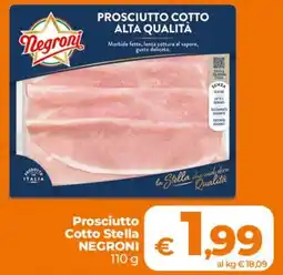 Ipercoop Radenza Prosciutto Cotto Stella Negroni offerta