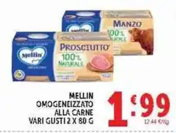 Deco Supermercati Mellin omogeneizzato alla carne offerta
