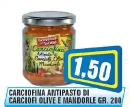 Punto Vigas Benvenuti di Sicilia Carciofina Antipasto di Carciofi Olive e Mandorle offerta