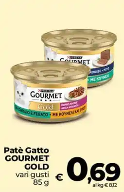 Ipercoop Radenza Patè Gatto Gourmet Gold offerta