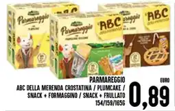 Al Discount Parmareggio ABC della merenda crostatina / plumcake / snack + formaggio / snack + frullato offerta