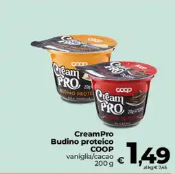 Ipercoop Radenza CreamPro Budino proteico offerta