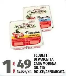 Vivo Supermercati I cubetti di pancetta Casa Modena offerta