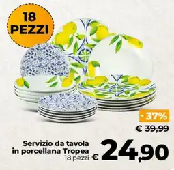 Ipercoop Radenza Servizio da tavola in porcellana Tropea offerta