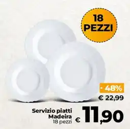 Ipercoop Radenza Servizio piatti Madeira offerta